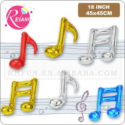 Notas musicais folha mylar balões festa de aniversário do casamento suprimentos infláveis globos decorações de casamento suprimentos balão de hélio - Image 1