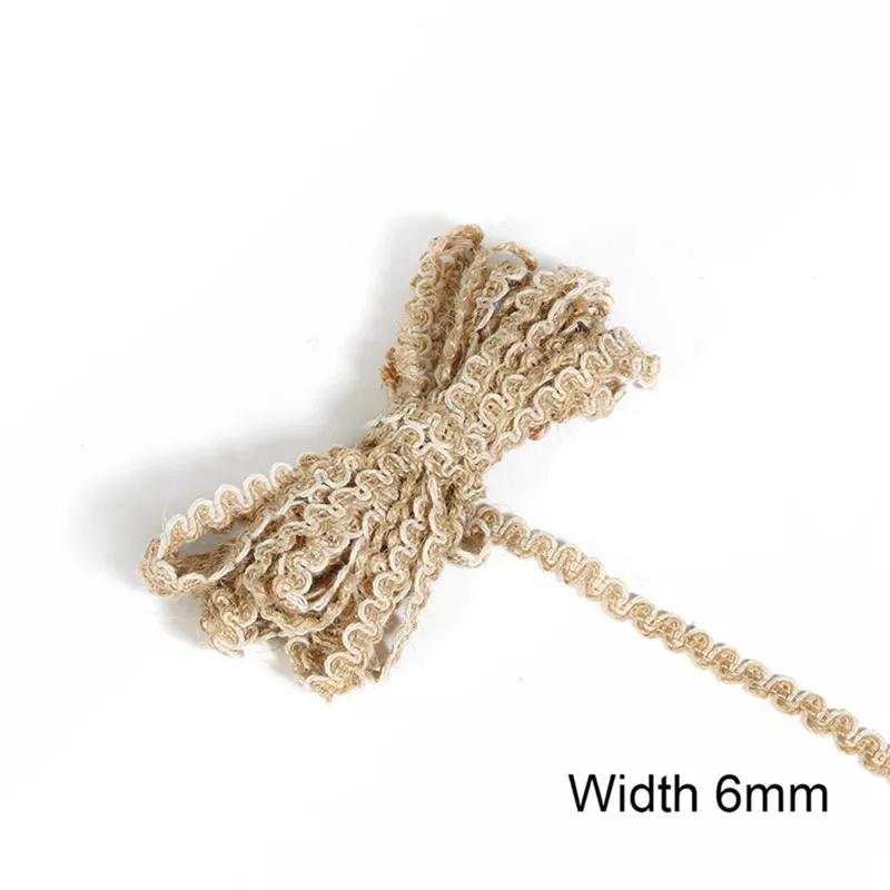 Fio de juta para decoração, 5m natural corda de serapilheira para festa de casamento, fita de renda para artesanato diy, decoração de casa, festival, embalagem de recortes - Image 1