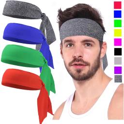 Faixa de cabelo de algodão spandex, fita de cabelo para homens, mulheres, esportes, liga de trás, tiara, esporte, ioga, cabelo, acessórios de umidade, faixa de suor - Image 1