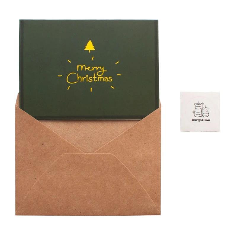 2022 novos cartões de natal cartões de felicitações cartões postais convites com envelope presente de festa de ano novo - Image 1