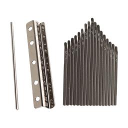 Kalimba piano de polegar, peças diy, 17 teclas, ponte com barras para percussão de mão - Image 5