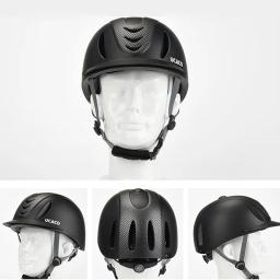 Capacete equestre verão ultra-leve adulto crianças ajustável equitação capacete arnês suprimentos - Image 6