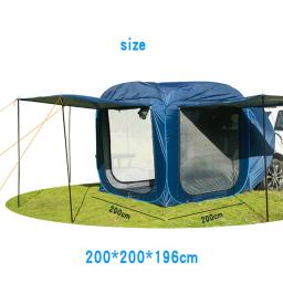 Barraca traseira do carro impermeável e à prova de vento, pop up toldo, acampamento ao ar livre, caminhadas, pára-sol, passeio autônomo, tronco - Image 4