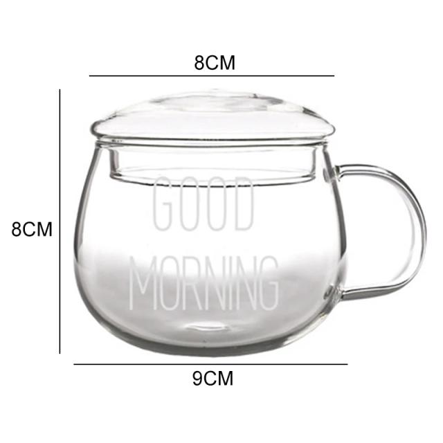 Canecas Criativas de Vidro Resistente ao Calor para Café, Chá e Sobremesas - 350ml