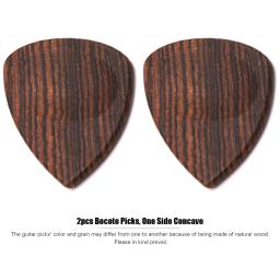 Palhetas de madeira para violão e guitarra, 2 peças, ferramenta musical, espessura profissional, acessórios para guitarra - Image 3