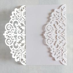 Cartões de presente e felicitações em várias cores, convite de casamento com corte a laser, cartão de visitas rsvp, decoração para lembrancinhas de festa com 10 peças - Image 6