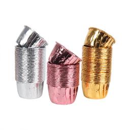 Envoltório de cupcake de ouro rosado 50 peças, suprimentos para festa, copo de bolo, decoração de casamento, ferramenta de cozinha de cozimento - Image 1