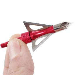Aço inoxidável Archery Blade, Caça Broadhead, Seta Acessório, Composto Recurvo, Ponto Dicas, Seta, 12pcs - Image 3