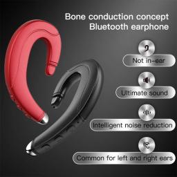 Air Conduction Portable Ear-Hook Earphones, Sem Fio, Compatível com Bluetooth, Impermeável, Mãos Livres, Headset com Microfone, Sport, Novo - Image 2