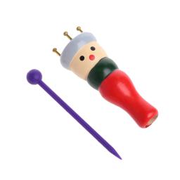 Fio de madeira lã knitter tricô boneca diy artesanato tear corda trançado fabricante ferramentas costura acessório - Image 2