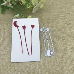 Matriz de corte de metal com estrela e lua, molde de metal para scrapbooking, álbum, cartões de papel, decoração, artesanato, gravação em relevo, cortes diy - Image 3