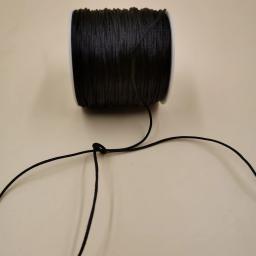 Poliéster Nylon Cabos String, Satin Rattail Corda, Chinês Knot Cord, DIY Pulseira, Jóias Fazendo Suprimentos, 1mm, 50 Metros - Image 4