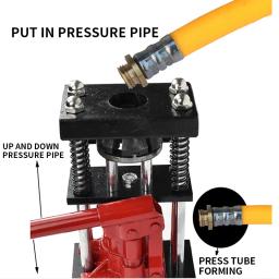 Imprensa de mangueira manual portátil máquina hidráulica spray agrícola alta pressão mangueira comum retenção máquina - Image 5