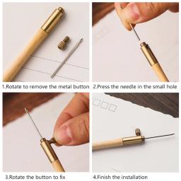 Lmdz bordado tambour gancho com 3 agulhas de metal caneta bordado ponto cruz artesanato kit crochê francês para diy costura tricô - Image 4