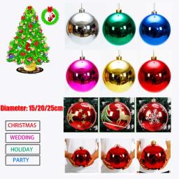 Bola de decoração para natal 1 peça, 150mm-250mm, ornamentos para pendurar árvore de natal, bola brilhante para casa, bar, festa, casamento, decoração de natal - Image 1