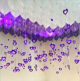 Pingente laser para balões, acessório de festa de casamento com 100 peças, pingente de coração, amor, fita de chuva, decoração para casamento - Image 1