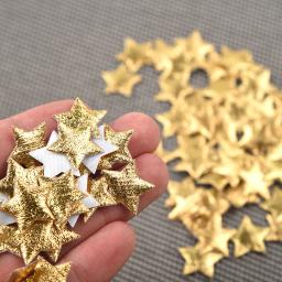 100 pces 20mm natal floco de neve confetes de prata de ouro cinco pontas estrela papel sucata festa de casamento decoração confetes ano novo - Image 1