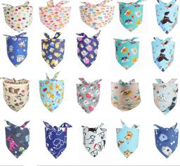 Bandana de algodão para cão e cachorro, 100 pçs/lote, handkerchef, colarinho, acessórios para animais de estimação, grooming produtos, atacado, sp01 - Image 2