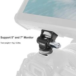 TOAZOE DSLR Camera Clamp, giratória e inclinação, montagem ajustável do monitor com base de sapato frio, luz do flash, acessório DIY - Image 2