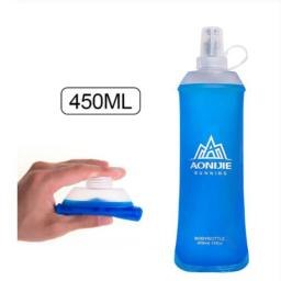 Garrafa de silicone dobrável para água aonijie e885, chaleira esportiva para ciclismo, viagem, material macio 250- 600ml - Image 3