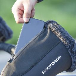 Rockbros luvas de ciclismo para áreas externas, luva quente e grossa de inverno à prova de chuva, respirável e à prova d'água, acessórios para bicicletas de mtb - Image 6