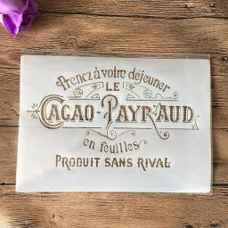 Conjunto de 4 stencils para pintura, coloração, gravação em relevo, scrapbook, álbum, modelo decorativo, estêncil bolo, artesanato, a4 - Image 5