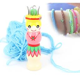 Fio de madeira lã knitter tricô boneca diy artesanato tear corda trançado fabricante ferramentas costura acessório - Image 3