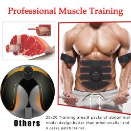 Estimulador muscular elétrico ems sem fio nádegas hip trainer abdominal abs estimulador fitness corpo emagrecimento massageador - Image 5