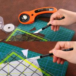 Kit de ferramentas de corte rotativo, 22 peças, 45 mm, cortador rotativo com 5 lâminas de reposição, clipe de costura e régua de retalhos para suprimentos de costura - Image 6