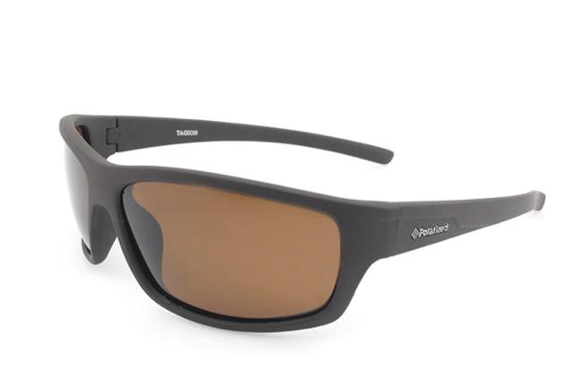 Óculos de Sol Masculinos Retangulares Esportivos Marrom Polarizados UV400