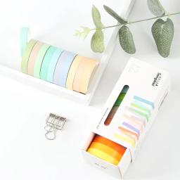Conjunto de fitas Washi cor pastel, Fitas adesivas, Adesivos de decoração para diário, Presente do livro, DIY, básico, F362, 7,5mm, 15mm, 12pcs - Image 3