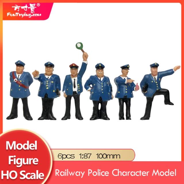 Conjunto de Figuras para Modelos de Trem Ferroviário em Escala HO 1:87 para Dioramas e Exibições DIY em Miniatura