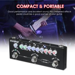 Cuvave efeito de guitarra pedal cubo bebê multifuncional guitarra elétrica combinado atraso chorus phaser reverb multi efeitos pedal - Image 2