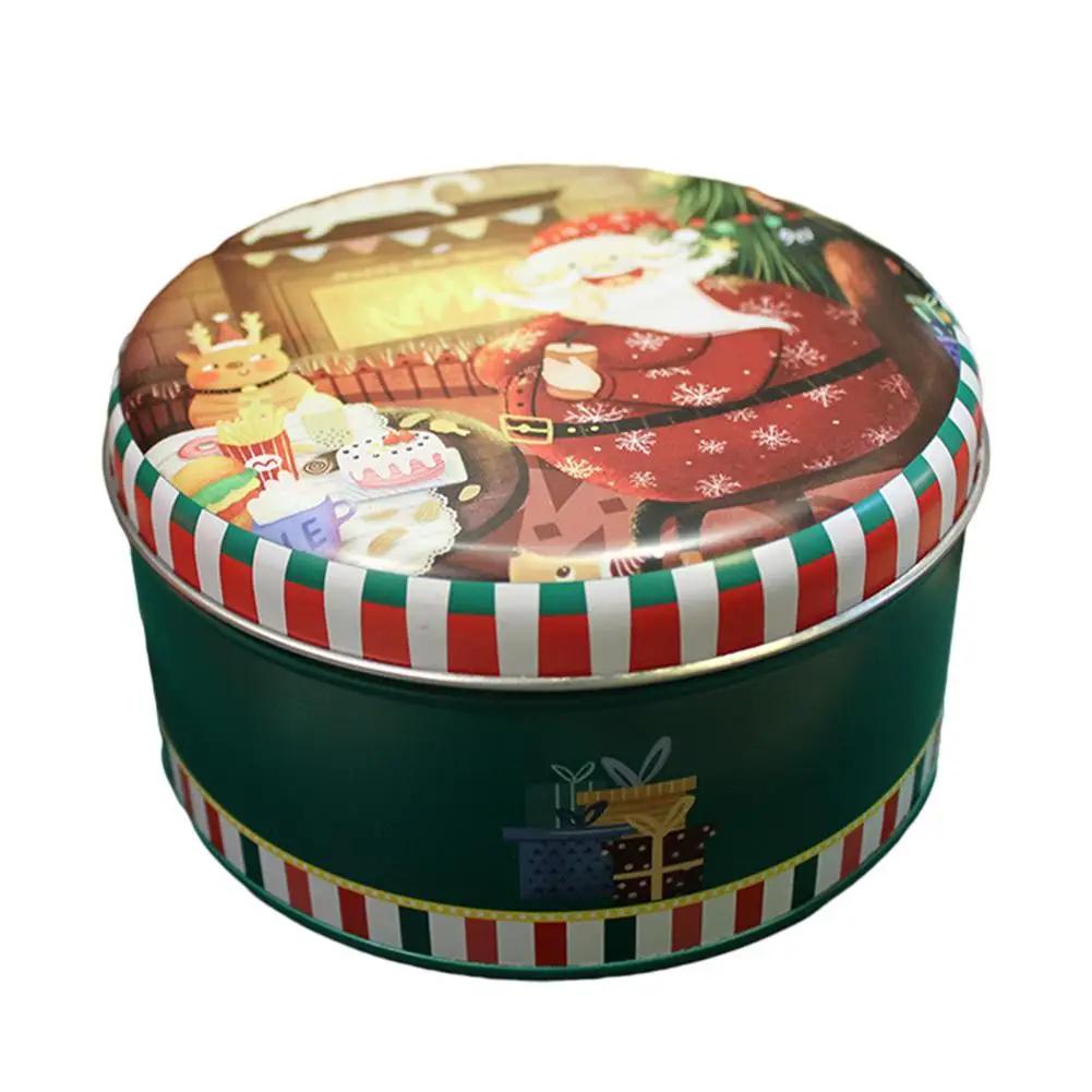 Caixas de presente da lata do natal caixa de presente do biscoito do metal caixa de armazenamento dos doces - Image 1