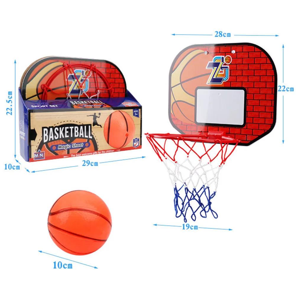 Basquete infantil de parede, conjunto de brinquedos com bomba para meninos, cesta de basquete para crianças - Image 1