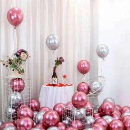 Balão inflável de látex vermelho, balão metálico cromado para festa de aniversário, casamento, festa de aniversário, 20 peças - Image 2