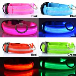 Coleira de segurança com carregador usb, com led, luminoso, para cães, animais de estimação, de nylon brilhante, para noite e segurança - Image 4