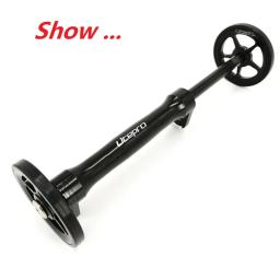 Litepro para brompton bicicleta dobrável rack de carga traseira fácil barra extensão da roda roda telescópica roda rolamento 60mm - Image 6