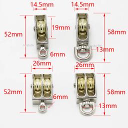 Elevação corda rolo polia roda, escalada Mini polia, polias de metal, liga de zinco, fio Katrol, 36mm, 48mm, 52mm, 58mm, 75mm, 86mm - Image 4