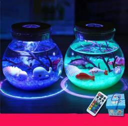 Luz noturna de led criativa rgb para crianças, 13 cores, decoração de cabeceira, aquário, lâmpada infantil, presente de feriado para namorada - Image 1