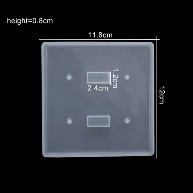 Resina Epóxi Cristal para Artesanato: Molde DIY para Painel de Luz e Tomada USB, Inclui Silicone para Interruptor de Luz e Ferramenta de Fundição