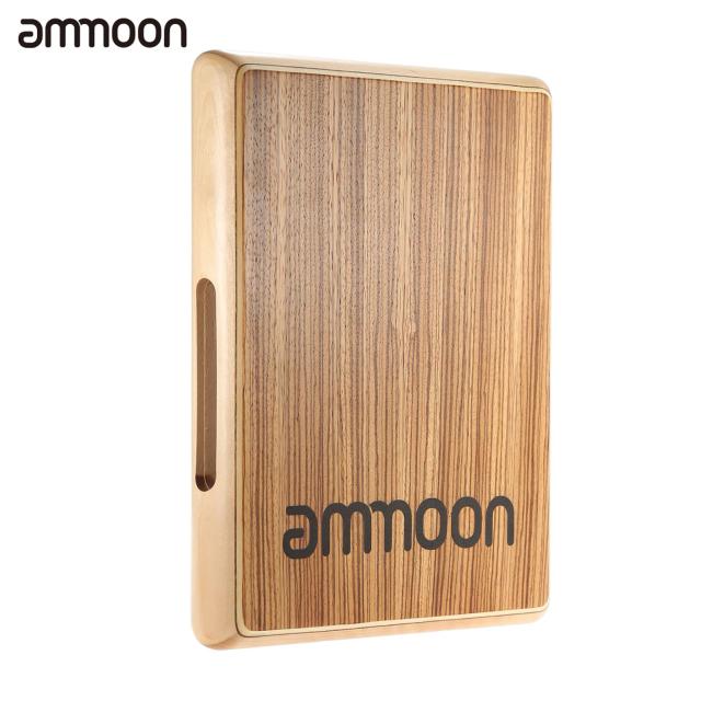Cajon Compacto para Viagem com Caixa Protetora - Instrumento de Percussão Plana 31.5x24.5x4.5cm com Saco de Transporte