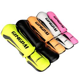 Caneleiras de couro pu para boxe mma muay thai, treinamento de luta, protetor de perna em espuma almofadas para artes marciais, homens e mulheres - Image 1