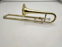 B Flat Brass Plated Trombone com Caso e Luvas, Instrumentos de sopro, Frete Grátis, Nova Chegada - Image 3