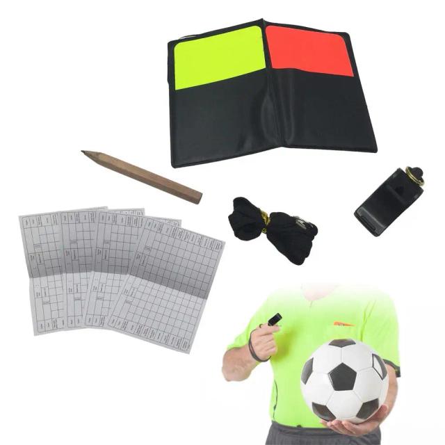 Cartão do Árbitro de Futebol com Caderno de Cartões Vermelho e Amarelo - Equipamento Essencial para Árbitros