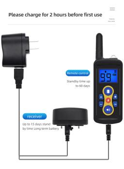Nova coleira de cachorro 800m T-600 pet ferramenta colar de treinamento diário para cães à prova dwaterproof água recarregável colar receptor de controle remoto colar - Image 3