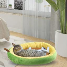 Suprimentos para animais de estimação cão tenda casa canil quente dos desenhos animados ninho tubarão macio dobrável dormir esteira respirável gato cão almofada - Image 6