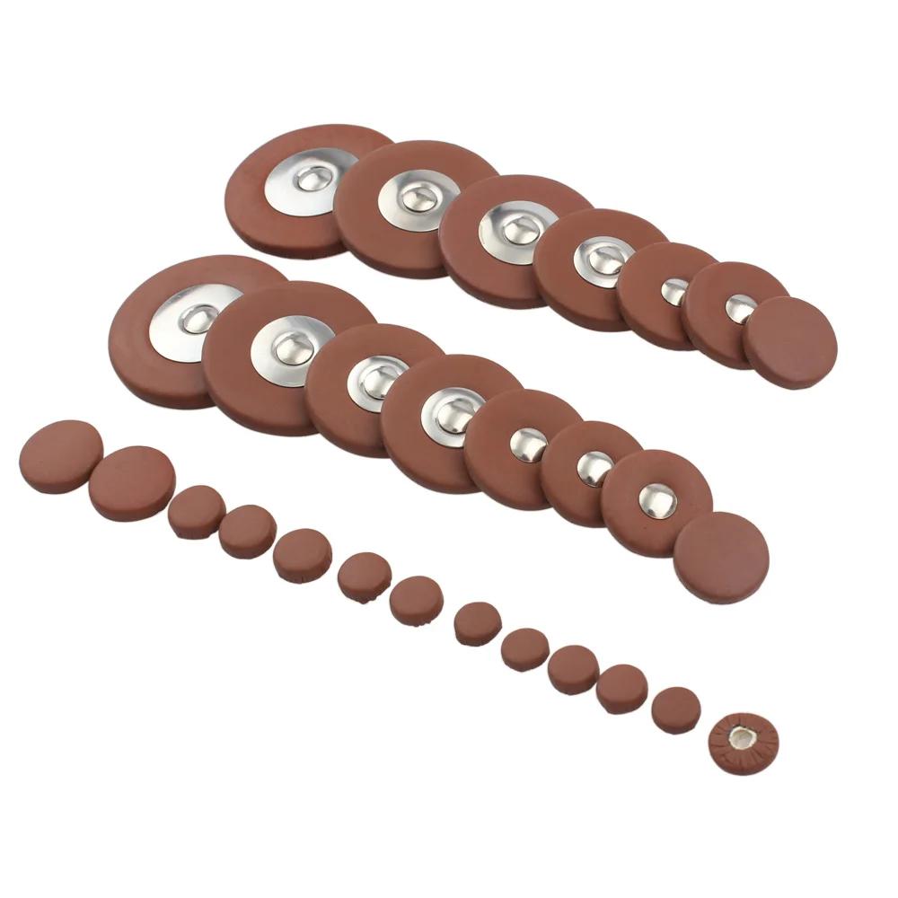 Saxofone almofadas de madeira acessórios do instrumento universal botão couro almofadas para tenor alto soprano sax peças instrumento musical - Image 1