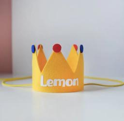 Chapéu de feltro amarelo com nome personalizado para bebês, 8x10cm, adereços para fotos de recém-nascidos, princesa, chá de bebê, festa de aniversário para meninos e meninas - Image 2