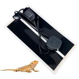 Tapete de aquecimento para répteis com controle de temperatura ajustável, tapete de aquecimento para terrário, tartaruga, lagarto, aranha, plugue ue, 5w a 35w - Image 1